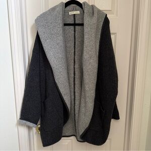 Anthropologie Gray Hooded Cardigan Size M/L